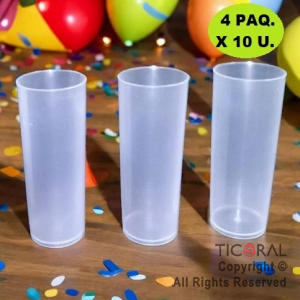 VASO TRAGO LARGO PP KV TRANSPARENTE 280CC (4 pack x 10 unid)
